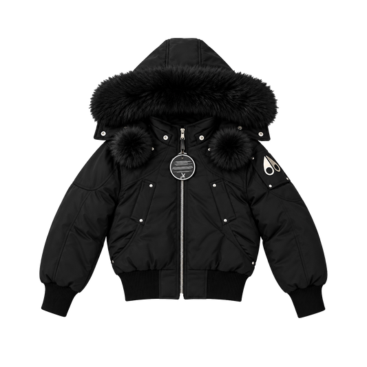 Moose Knuckles Jacket - Negro pompones negros